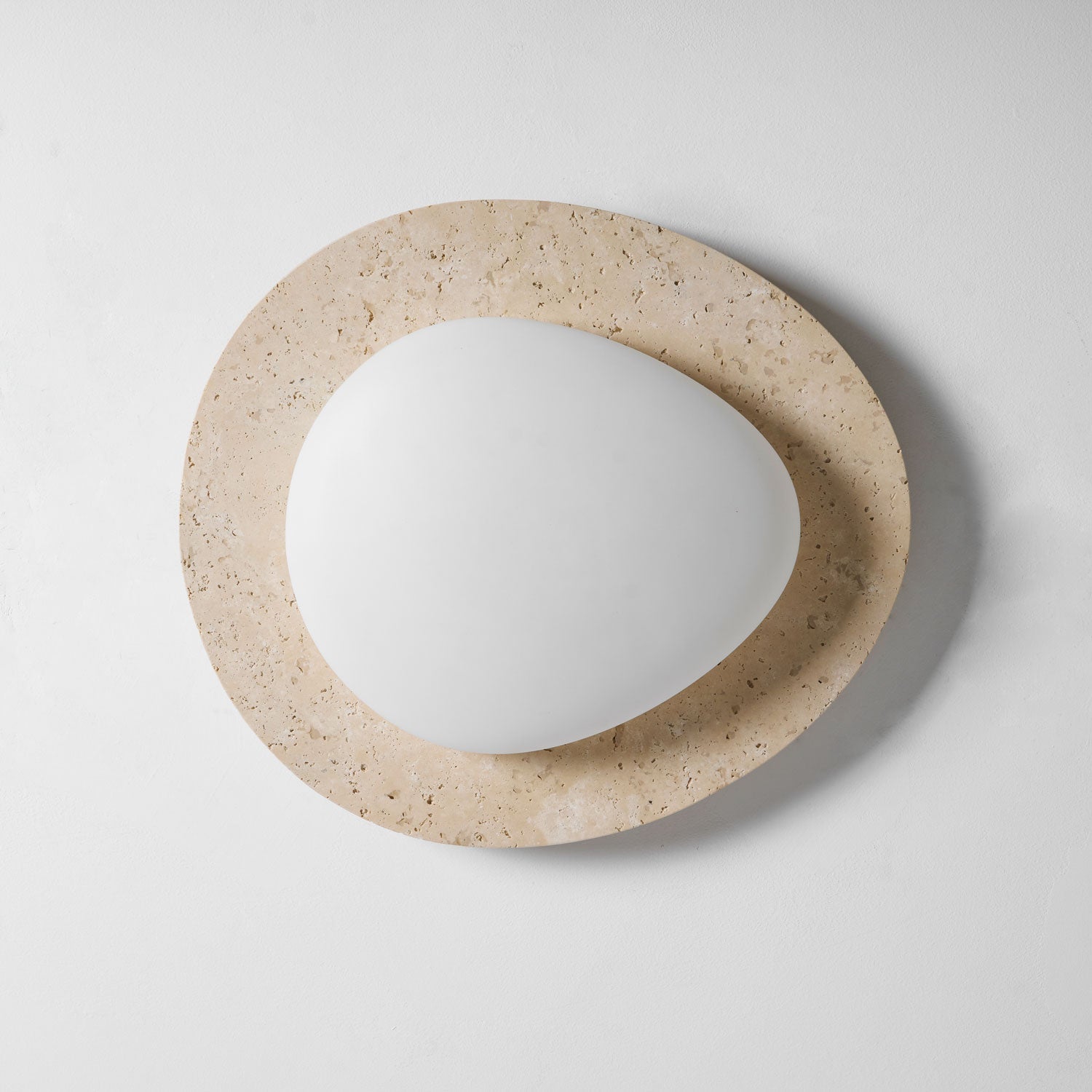 Plafonnier moderne Dak en pierre Travertin jaune et blanc