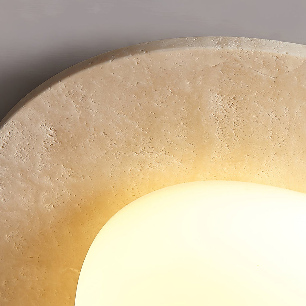 Plafonnier moderne Dak en pierre Travertin jaune et blanc