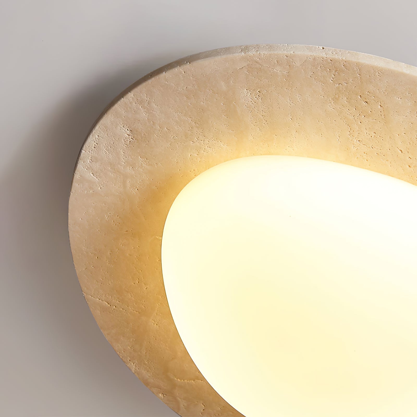 Plafonnier moderne Dak en pierre Travertin jaune et blanc