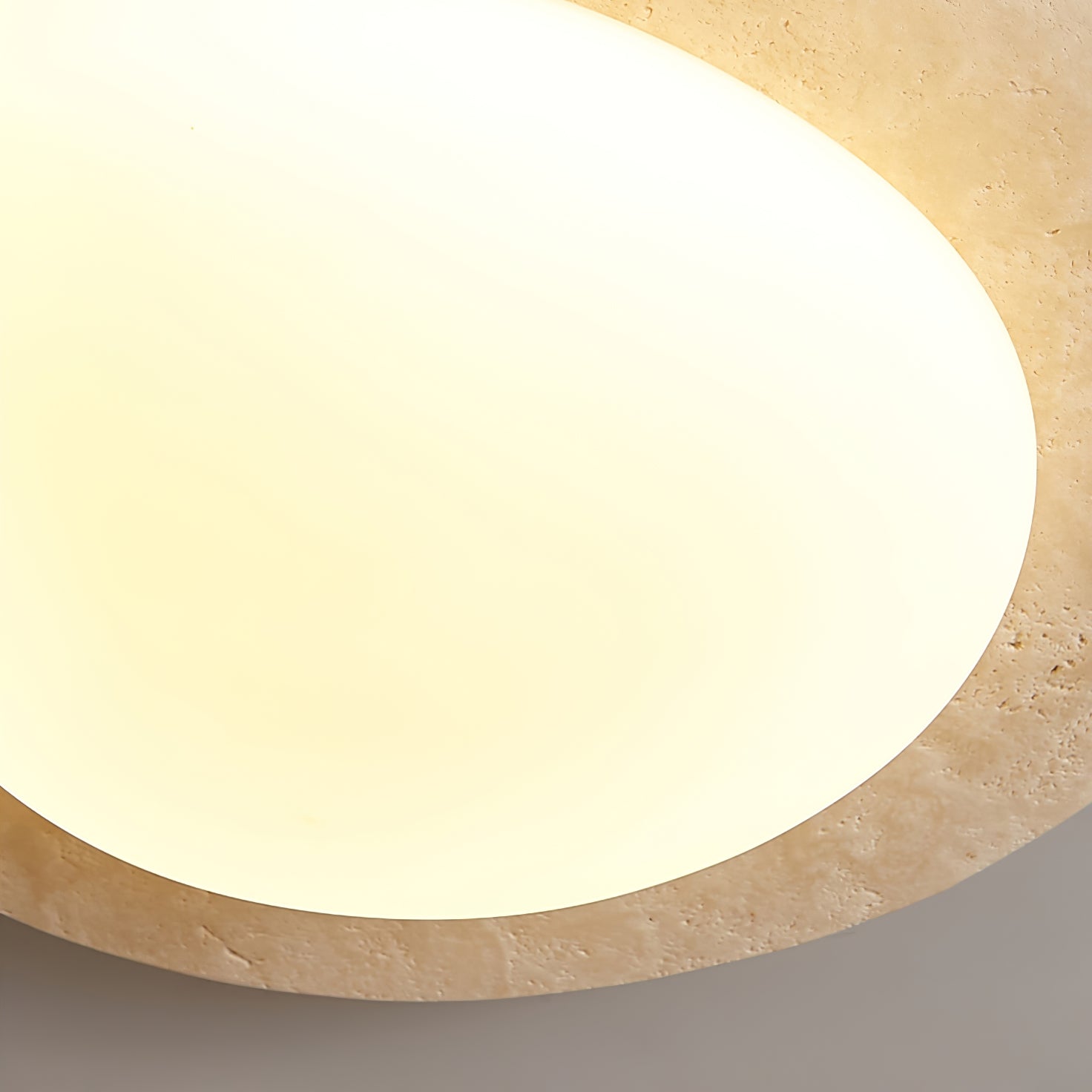Plafonnier moderne Dak en pierre Travertin jaune et blanc