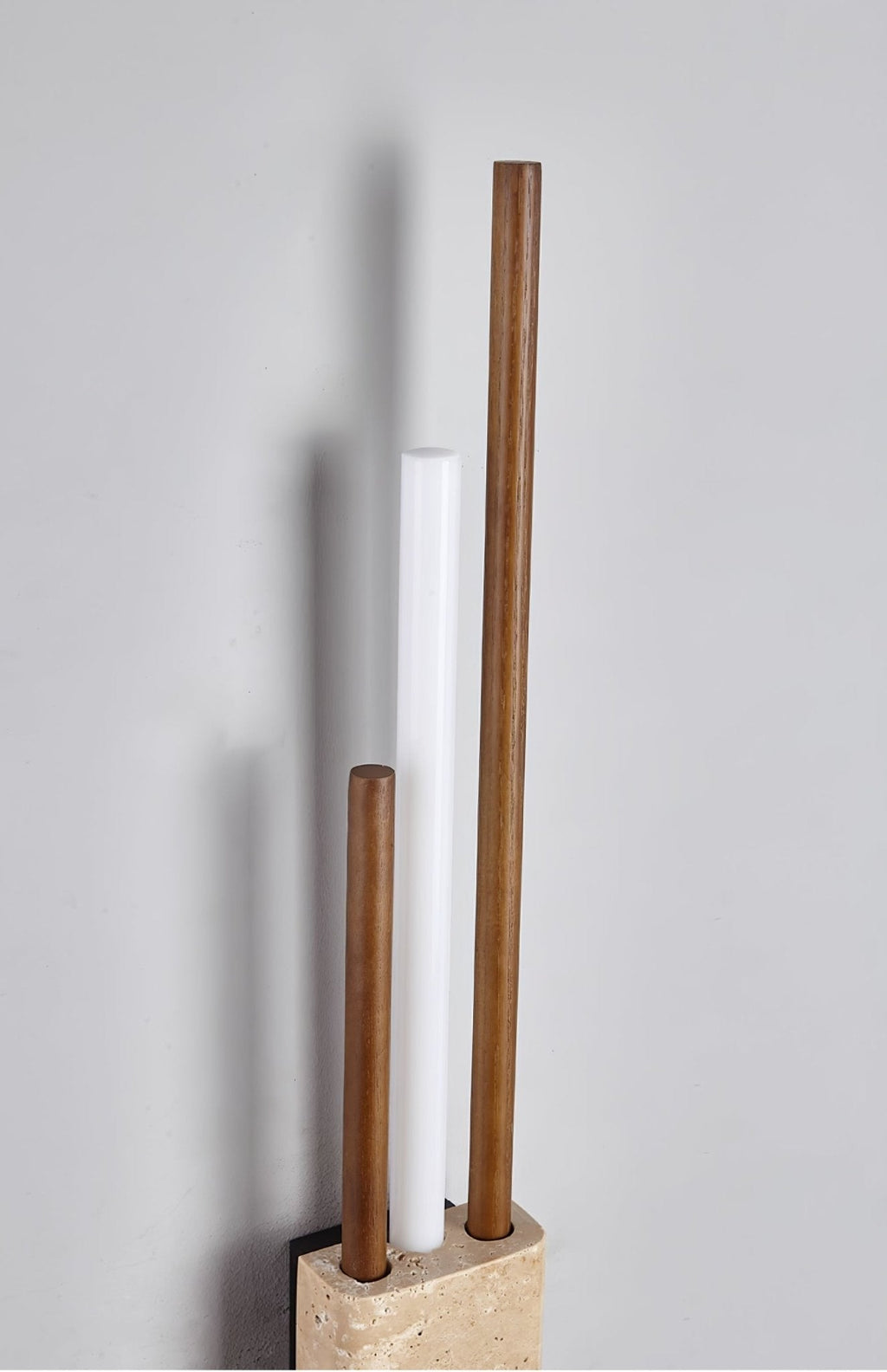 Applique murale moderne Cree en Bois et travertin jaune