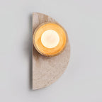 Applique murale moderne Jael en Métal Bois