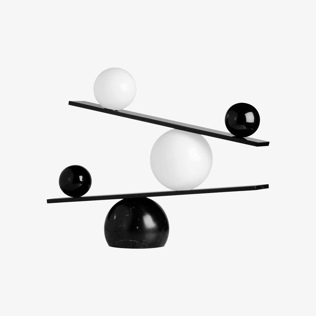 Lampe à poser moderne Voima en Marbre, Verre Noir