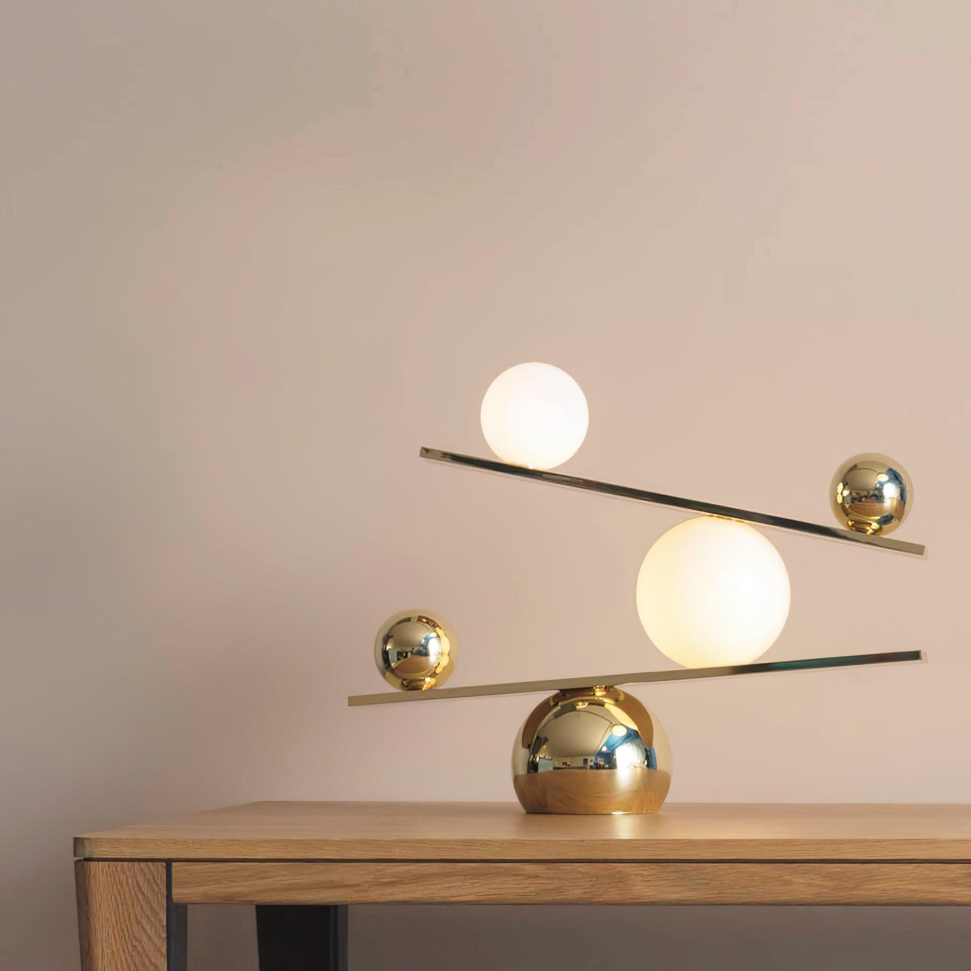 Lampe à poser moderne Voima en Marbre, Verre Doré