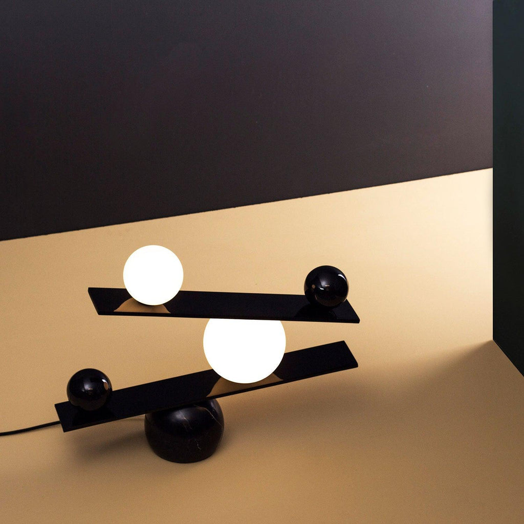 Lampe à poser moderne Voima en Marbre, Verre Doré