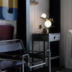 Lampe à poser moderne Voima en Marbre, Verre Doré