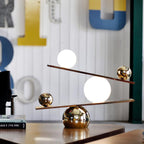 Lampe à poser moderne Voima en Marbre, Verre Doré
