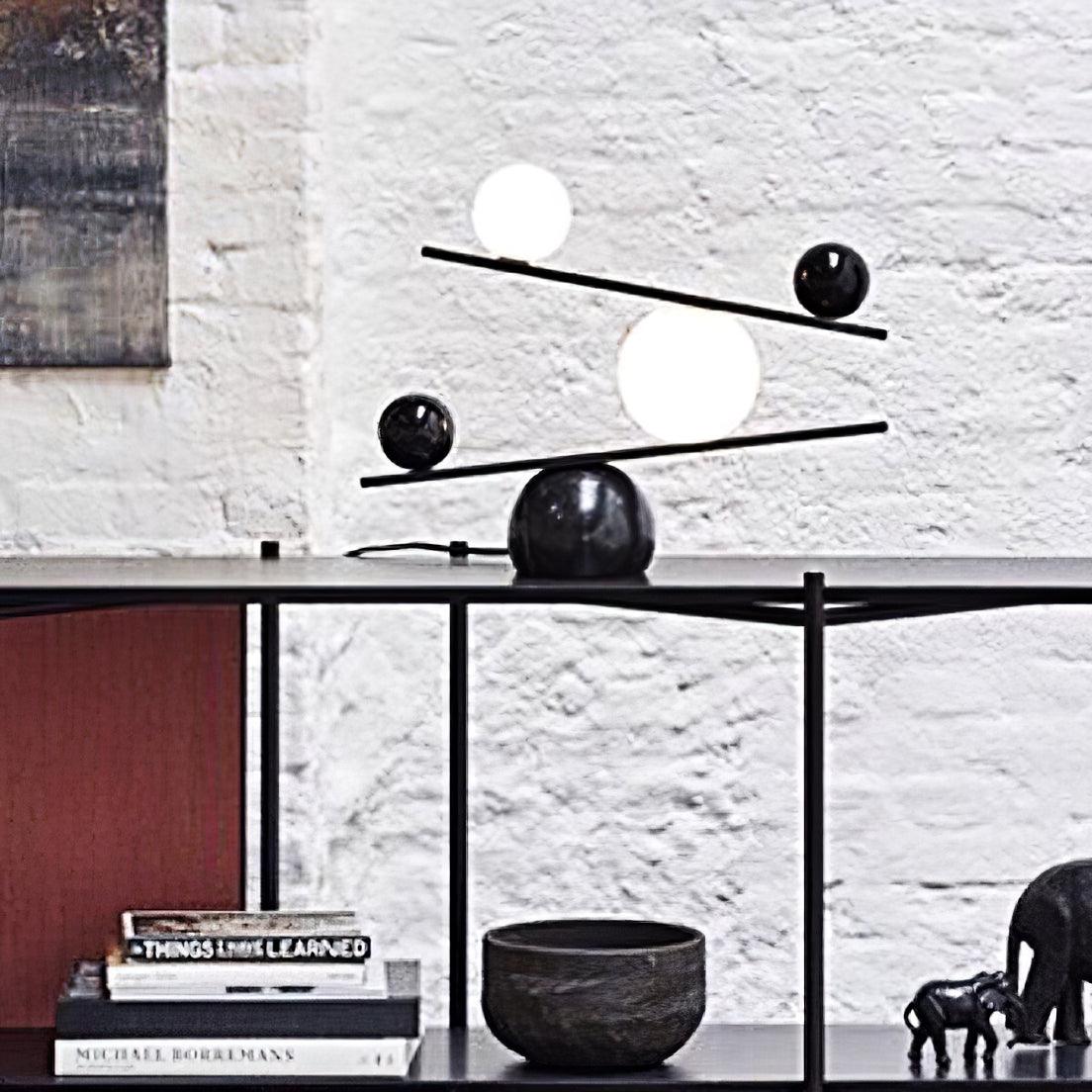Lampe à poser moderne Voima en Marbre, Verre Doré