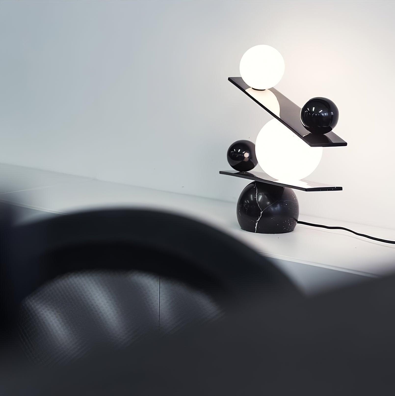 Lampe à poser moderne Voima en Marbre, Verre Doré
