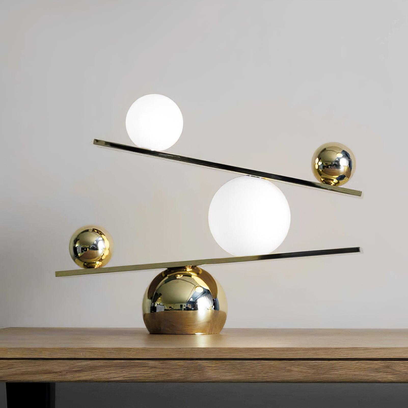 Lampe à poser moderne Voima en Marbre, Verre Doré