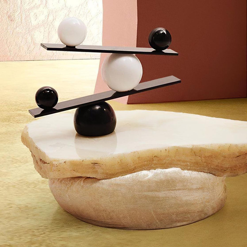 Lampe à poser moderne Voima en Marbre, Verre Doré