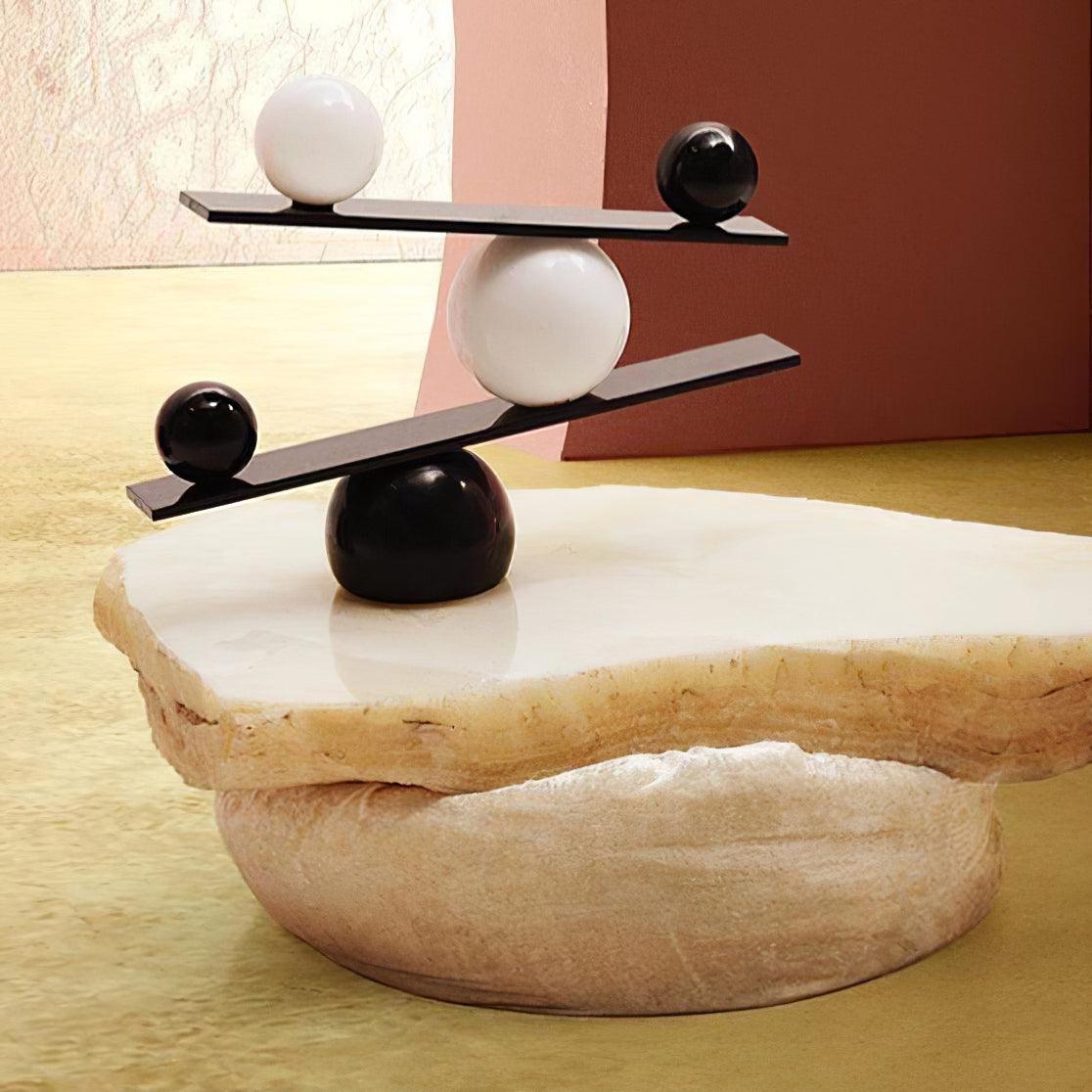 Lampe à poser moderne Voima en Marbre, Verre Doré