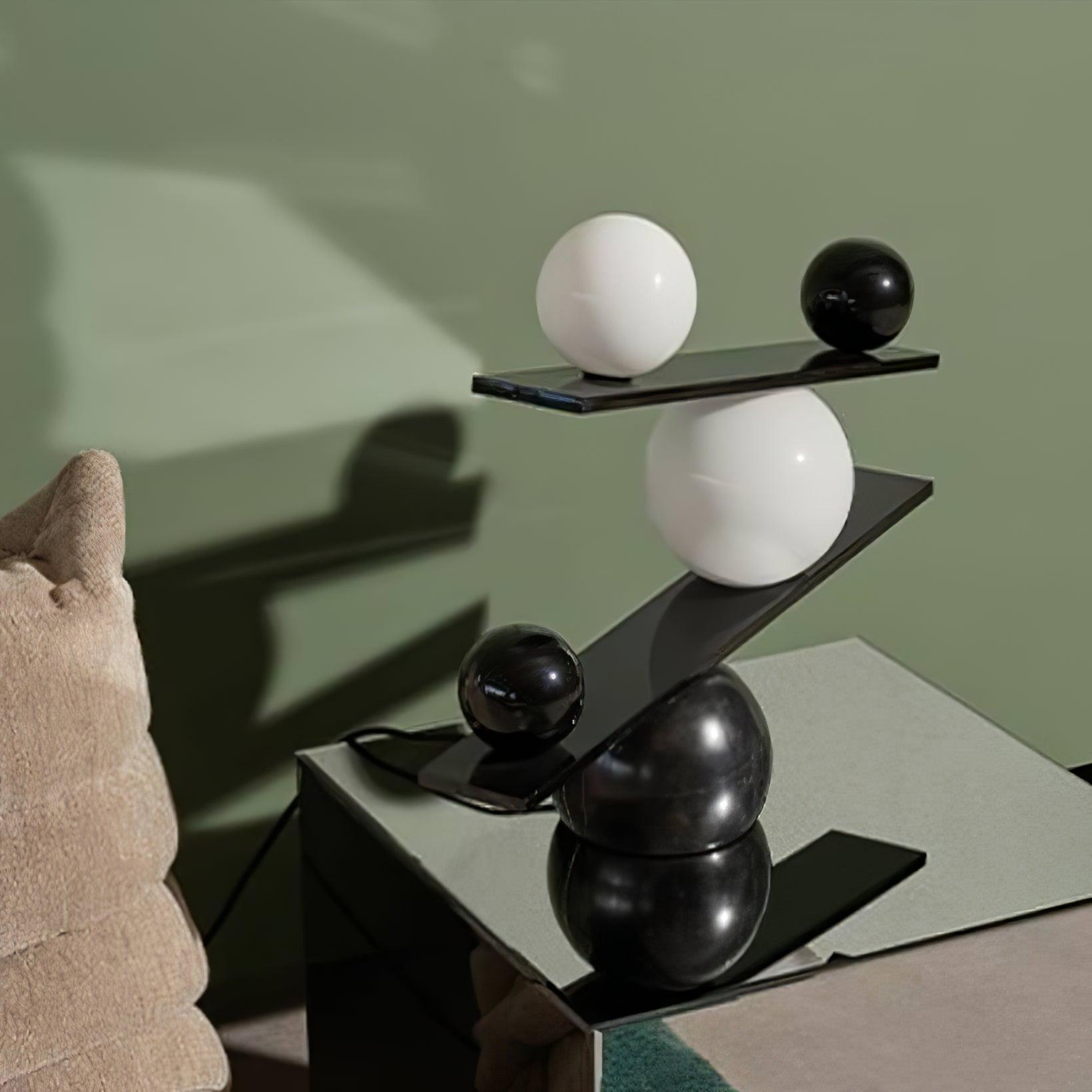 Lampe à poser moderne Voima en Marbre, Verre Doré