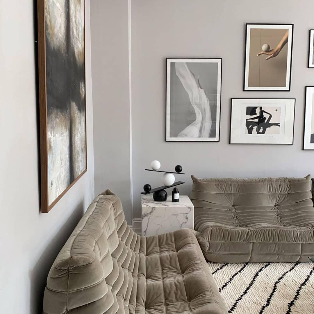 Lampe à poser moderne Voima en Marbre, Verre Noir
