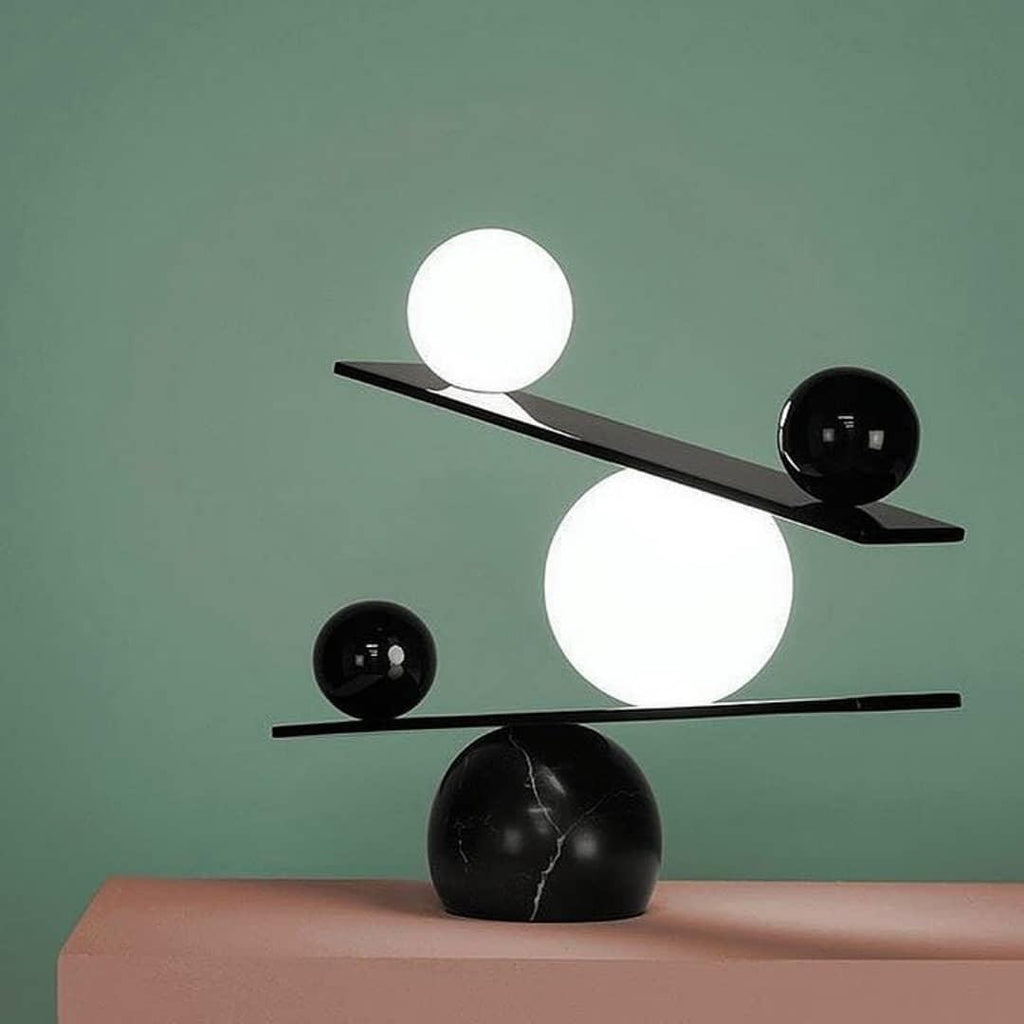 Lampe à poser moderne Voima en Marbre, Verre Noir