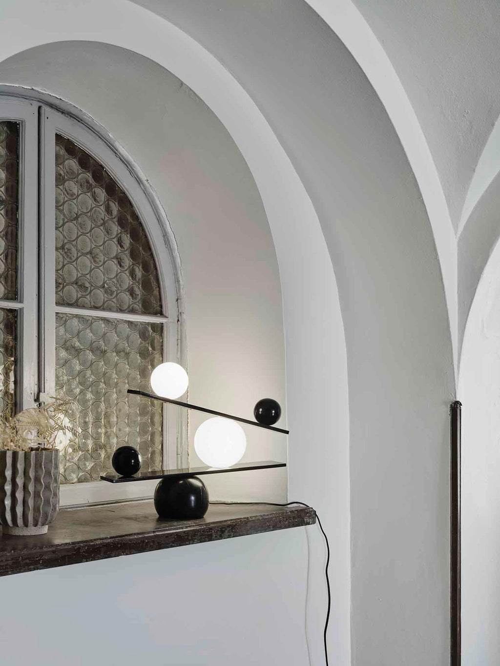 Lampe à poser moderne Voima en Marbre, Verre Noir