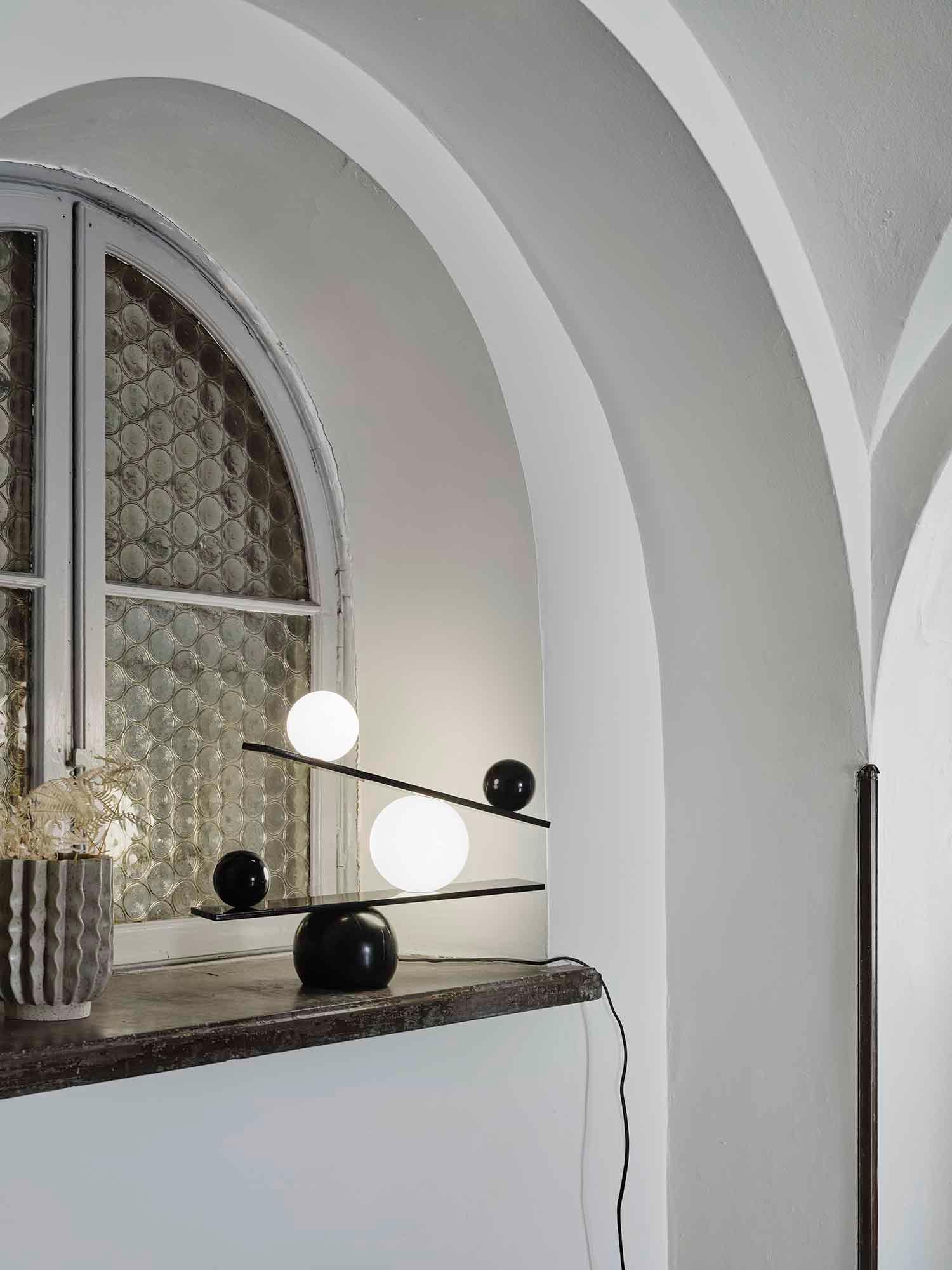 Lampe à poser moderne Voima en Marbre, Verre Doré