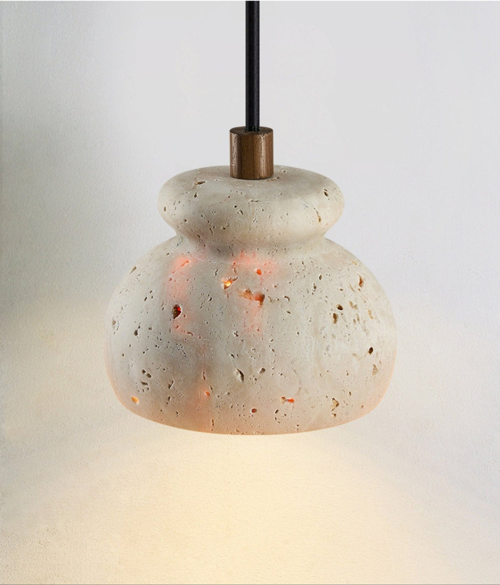 Suspension moderne Moorland en Travertin jaune