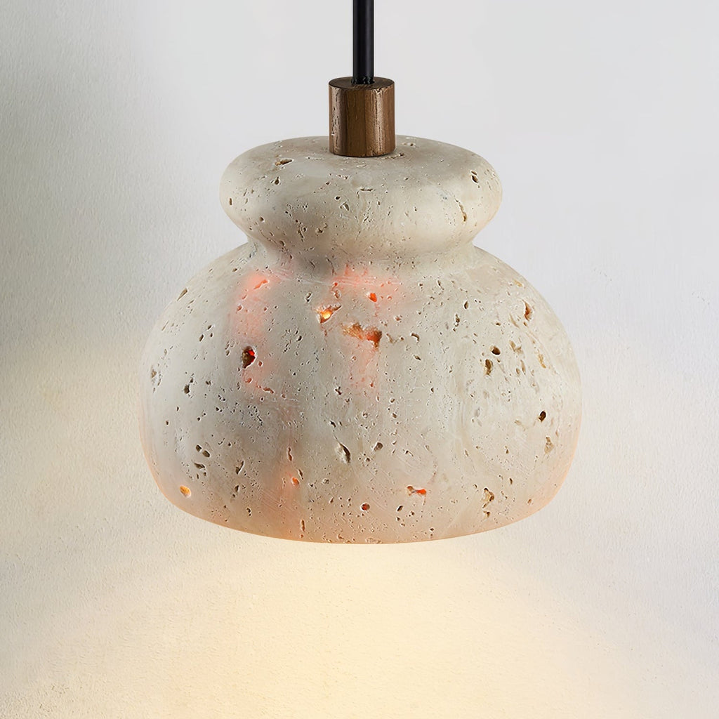 Suspension moderne Moorland en Travertin jaune
