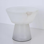 Lampe à poser moderne Tristan en Albâtre, Marbre Blanc