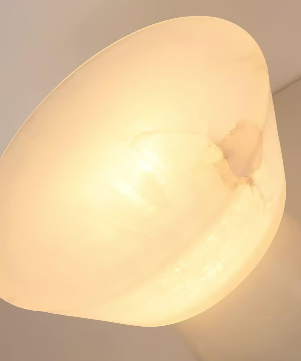 Lampe à poser moderne Tristan en Albâtre, Marbre Blanc