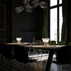 Lampe à poser moderne Tristan en Albâtre, Marbre Blanc