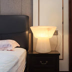 Lampe à poser moderne Tristan en Albâtre, Marbre Blanc