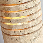 Lampadaire moderne Garth en pierre Travertin jaune
