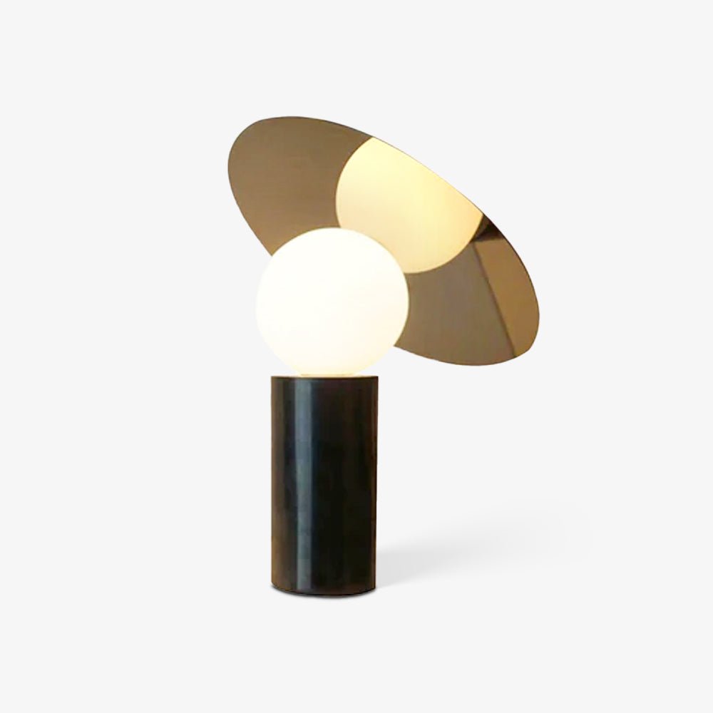 Lampe à poser moderne Demond en Doré et noir marbre