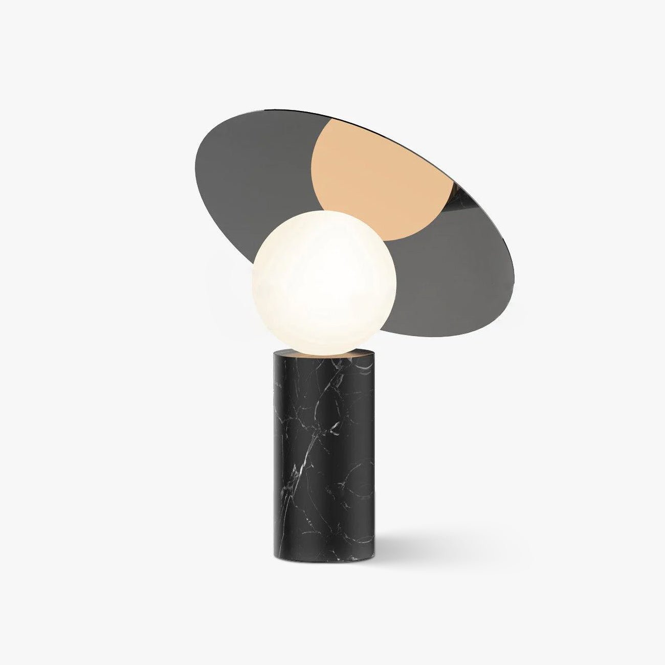 Lampe à poser moderne Demond en Or et blanc marbre