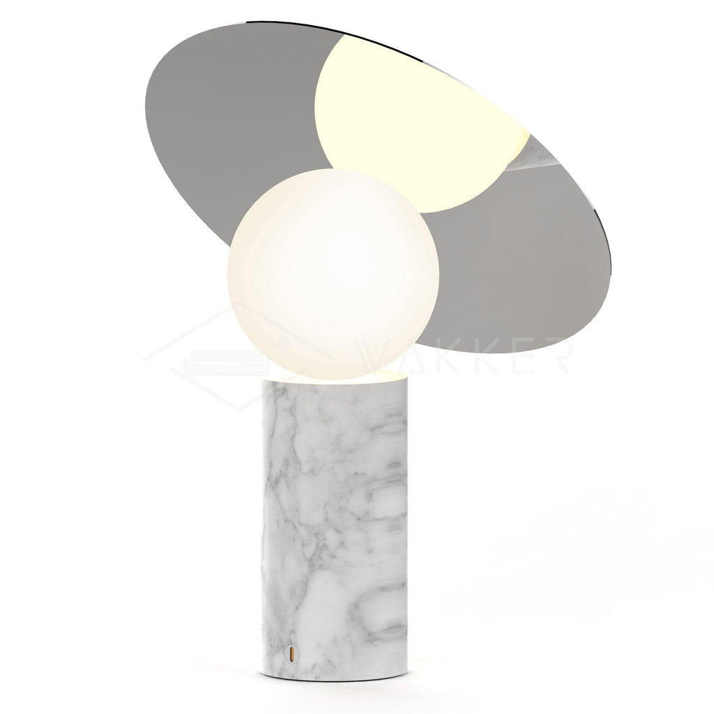 Lampe à poser moderne Demond en Doré et noir marbre