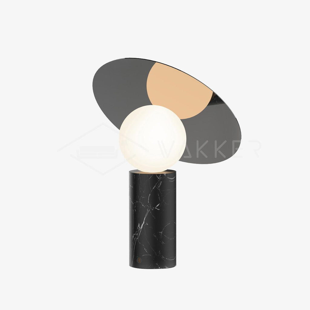Lampe à poser moderne Demond en Or et blanc marbre