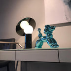 Lampe à poser moderne Demond en Or et blanc marbre