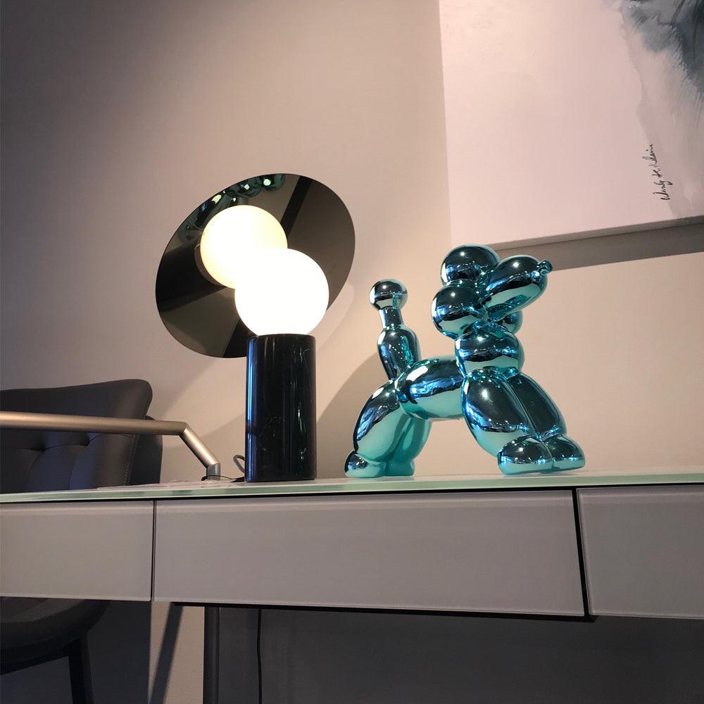 Lampe à poser moderne Demond en Or et blanc marbre