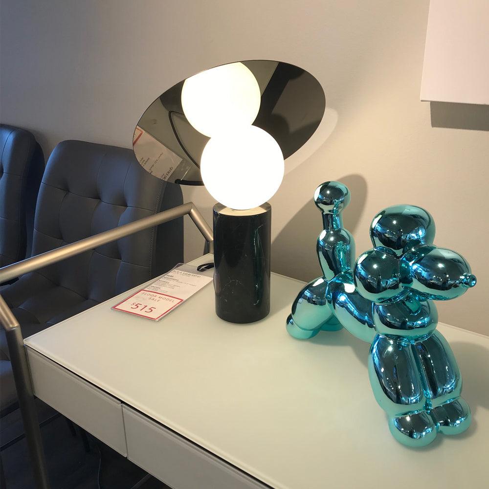 Lampe à poser moderne Demond en Doré et noir marbre