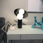 Lampe à poser moderne Demond en Or et blanc marbre