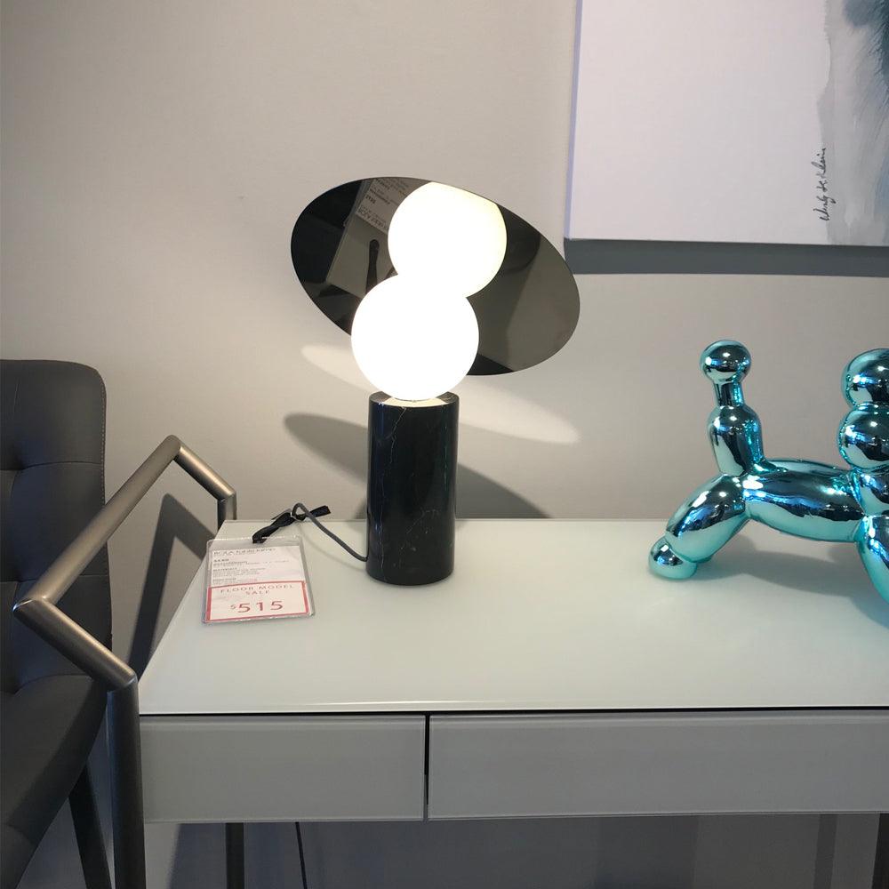 Lampe à poser moderne Demond en Or et blanc marbre