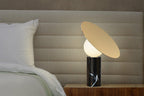 Lampe à poser moderne Demond en Or et blanc marbre