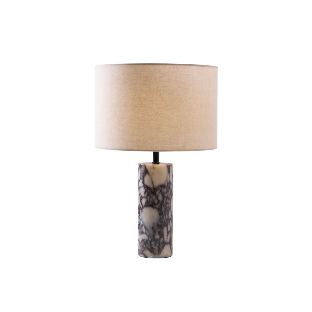 Lampe à poser moderne Roan en Marbre Gris et beige
