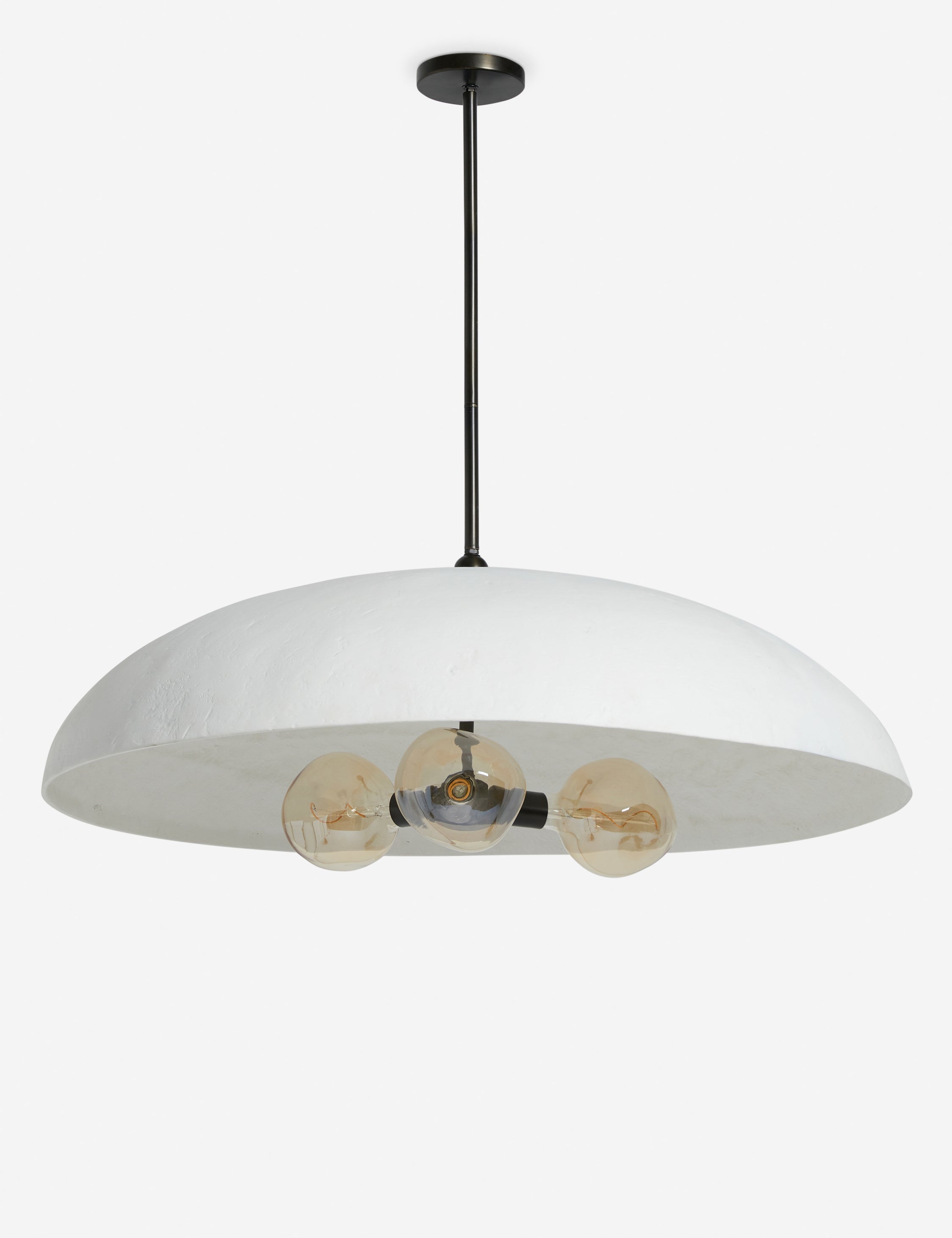 Suspension design Ludde en métal rosace avec plâtre abat-jour