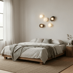 Applique murale moderne Heath en verre Smoky gris et doré