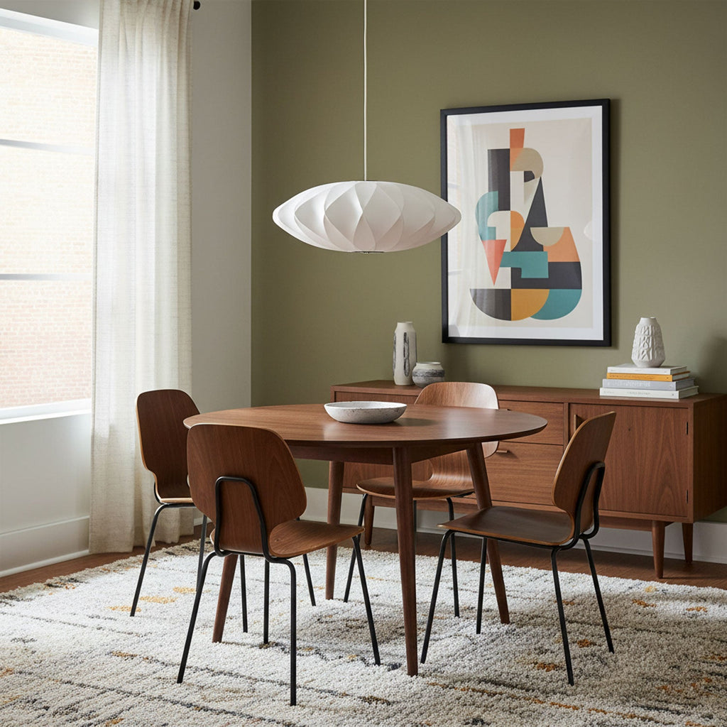 Suspension moderne Charlton en soie Blanc