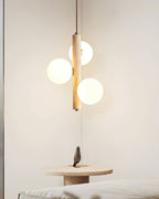 Suspension moderne Ravi en Travertin jaune