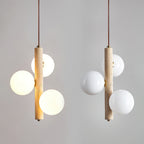 Suspension moderne Ravi en Travertin jaune