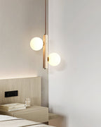 Suspension moderne Ravi en Travertin jaune