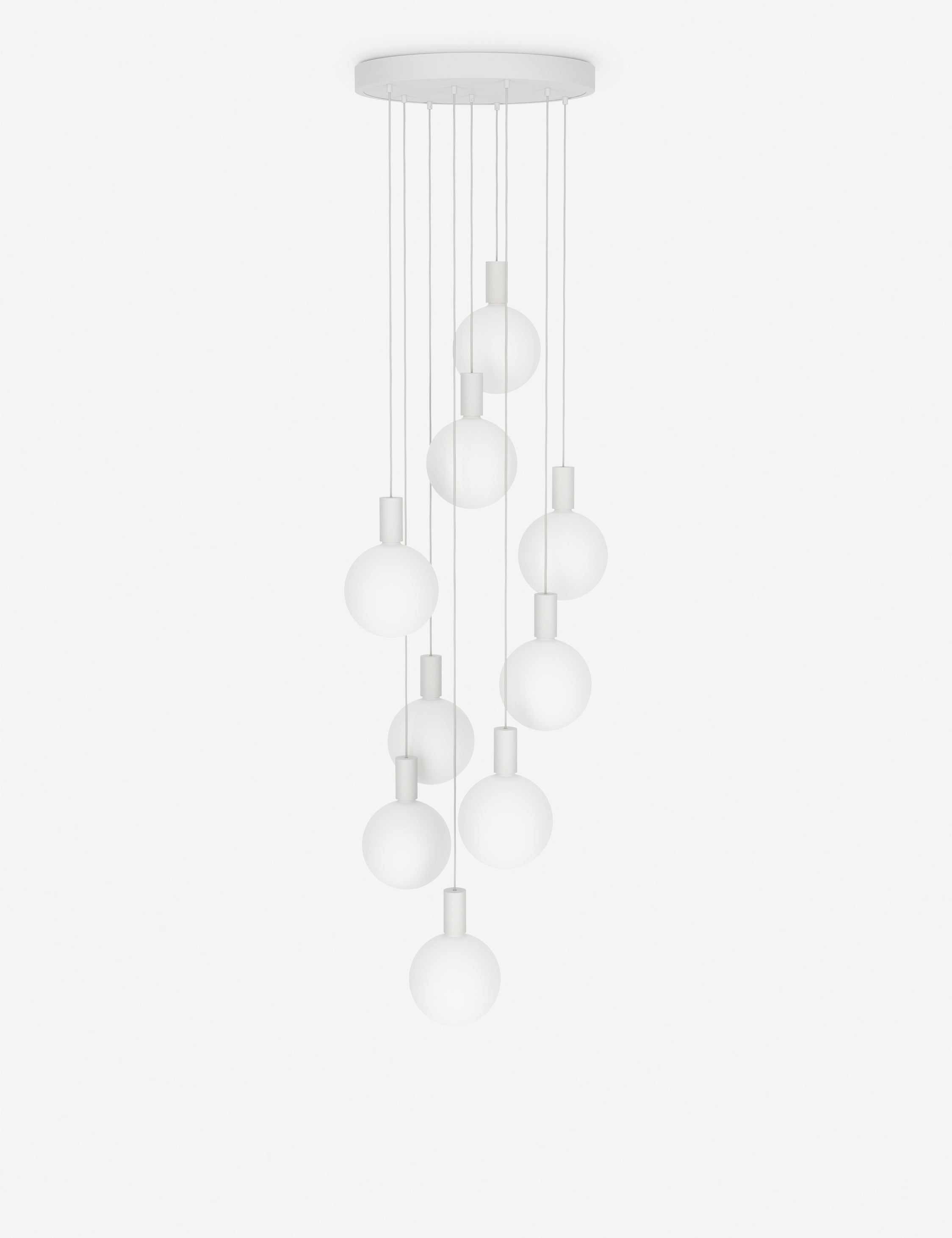 Suspension moderne Eistein en blanc thermolaqué acier - Blanc thermolaqué acier