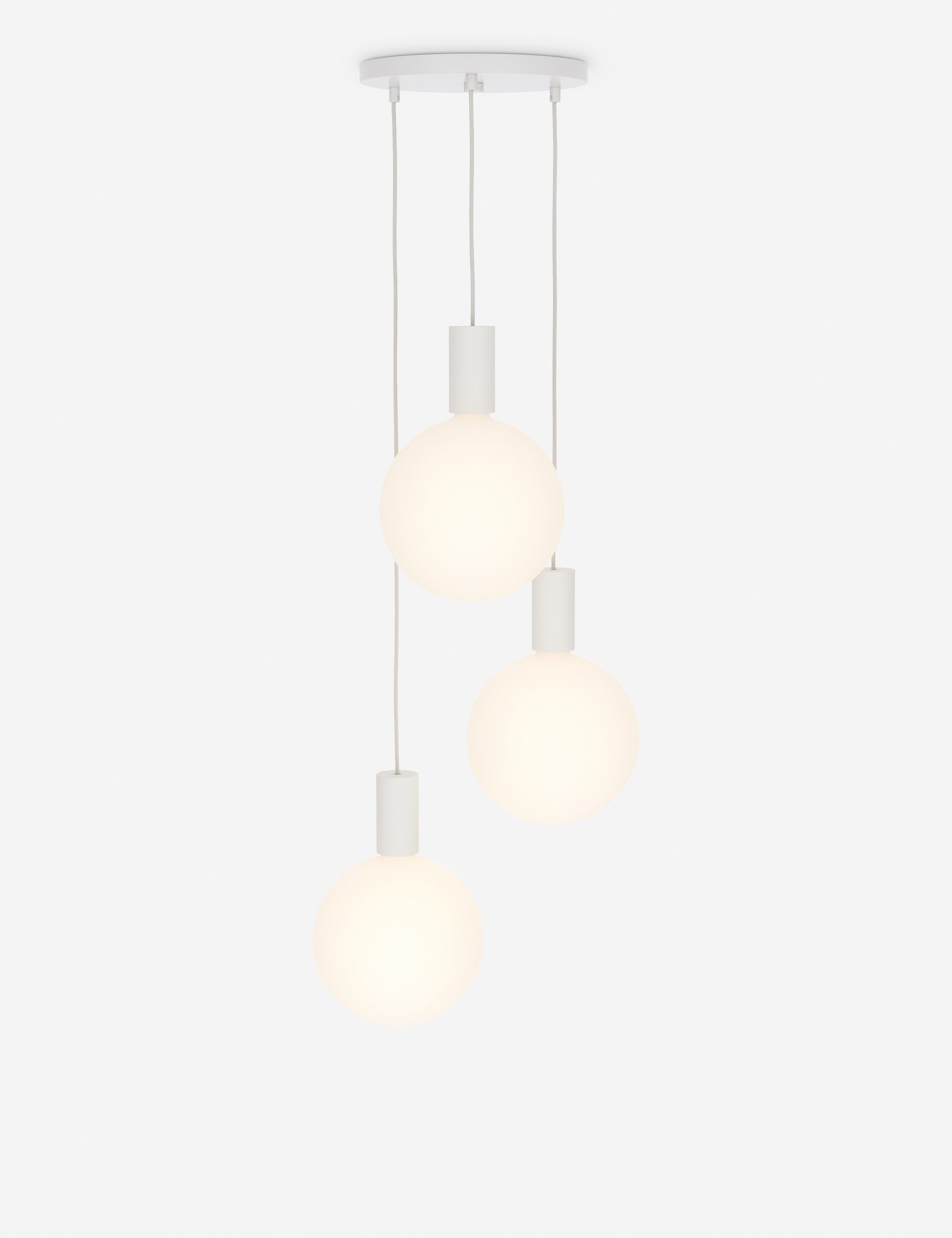 Suspension moderne Eistein en blanc thermolaqué acier - Blanc thermolaqué acier