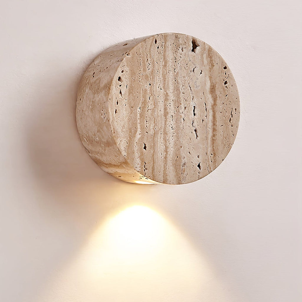 Applique murale moderne Hastein en Travertin jaune