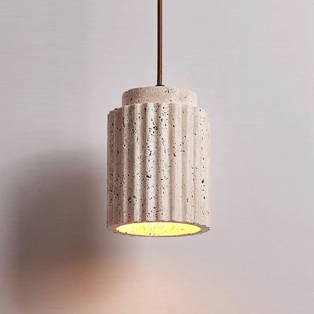 Suspension moderne Joris en Travertin jaune