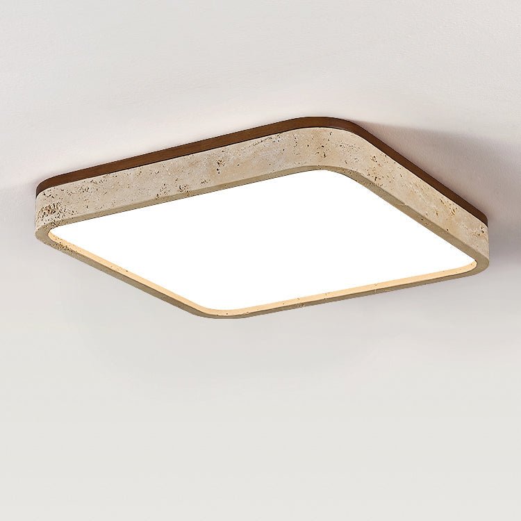 Plafonnier moderne Malthe en Travertin jaune